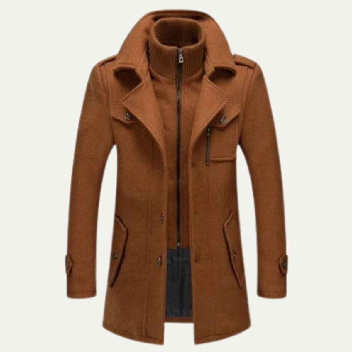Aberdeen Men's Wool Coat Double Layer