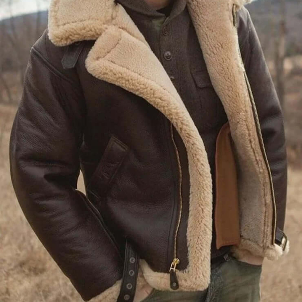 Sheepskin Flying Jacket Shearling Brown