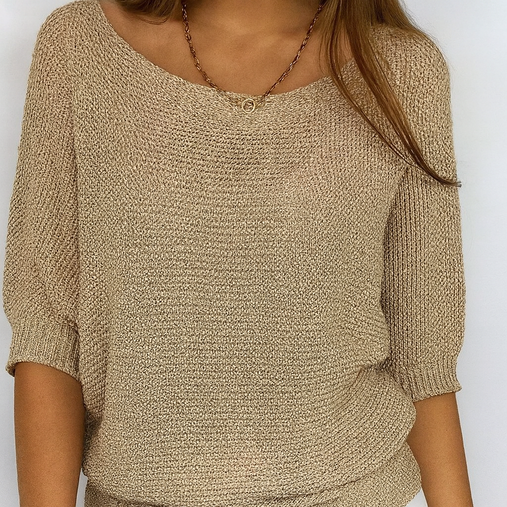 Khaki Crew Neck Knitted Sweater