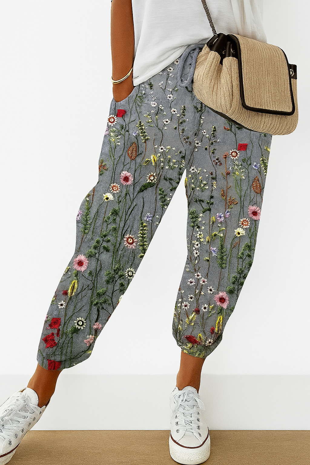 Women's Printed Wide Leg Trousers