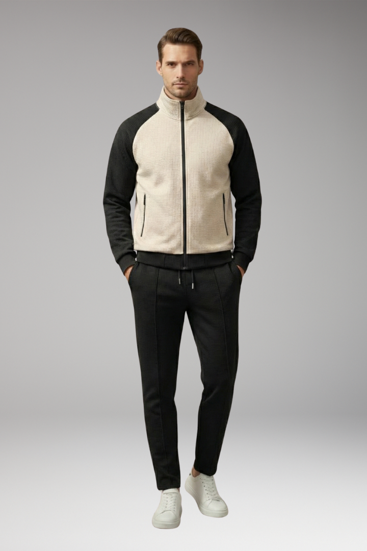 Men's Flight Jacket Zippered Pockets Black