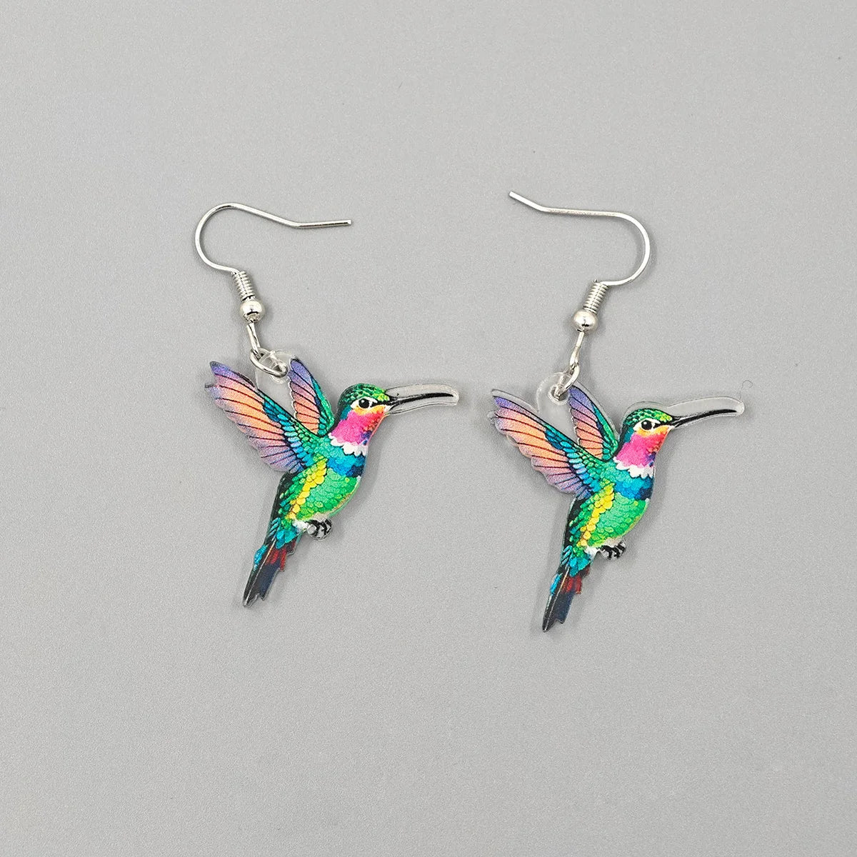 Hummingbird Glass Drop Earrings