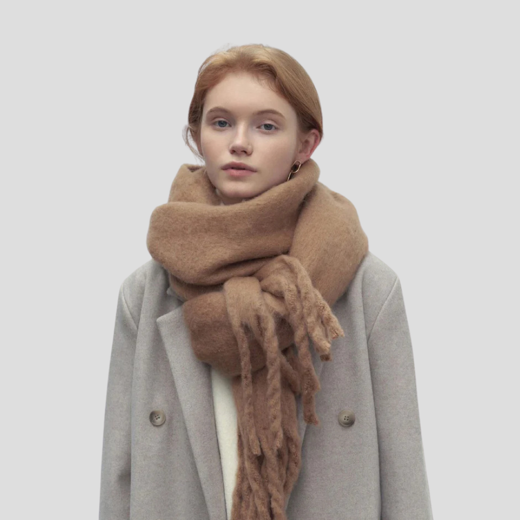 Women Tassel Scarf Silk