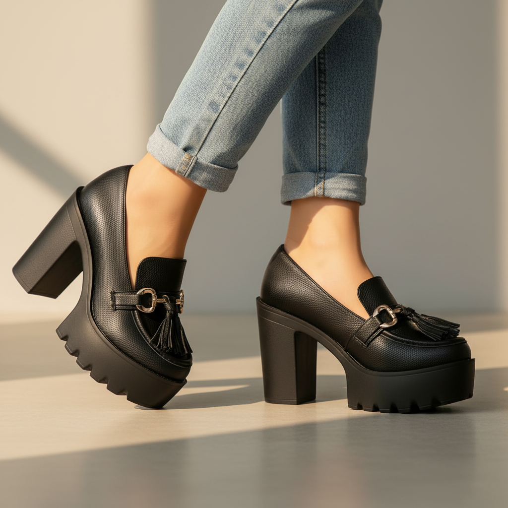 Women's Platform Block Heel Shoes