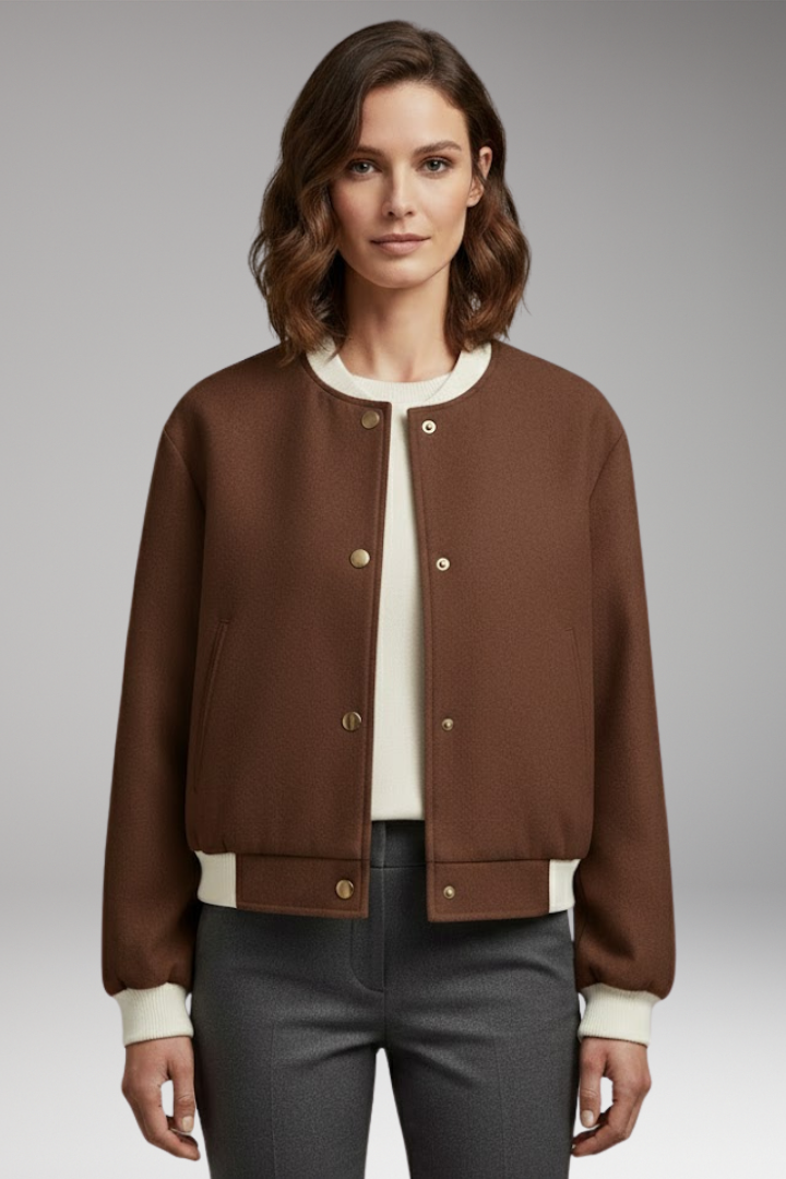 Women's Flight Jacket Elastic Cuffs Side Pockets