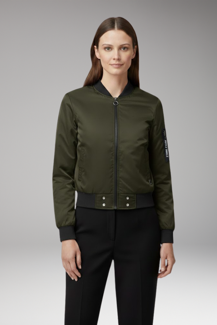 Women's Flight Jacket With Side Pockets