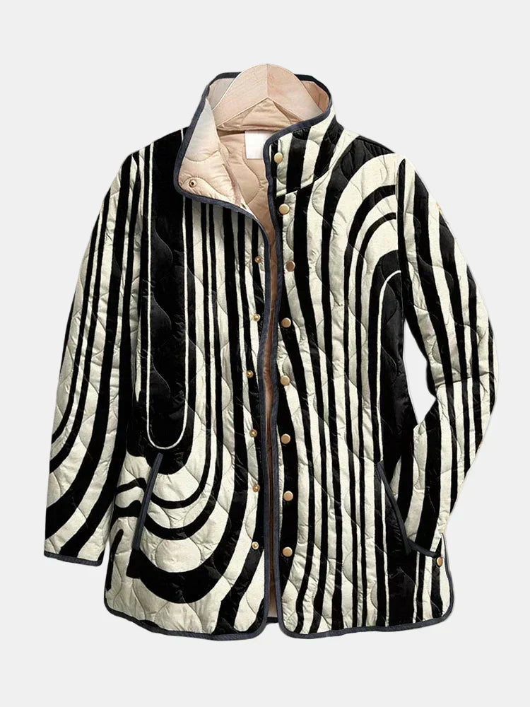 Women's Quilted Graphic Print Jacket