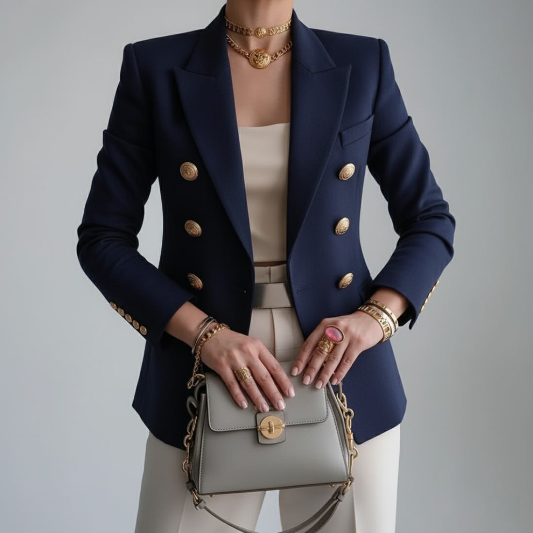 Caroline | Women’s Spring Double Breasted Tailored Jacket