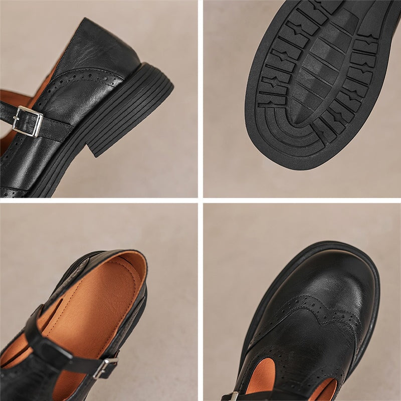Women's Mary Jane Shoes Closed Toe Buckle Strap