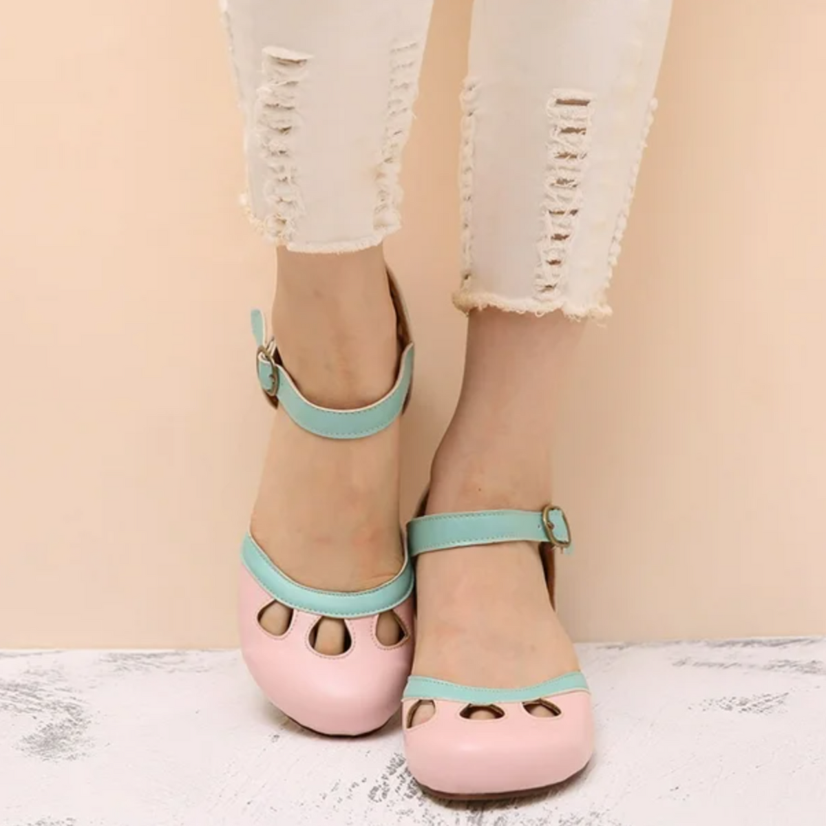 Women's Mary Jane Shoes Closed Toe Block Heel