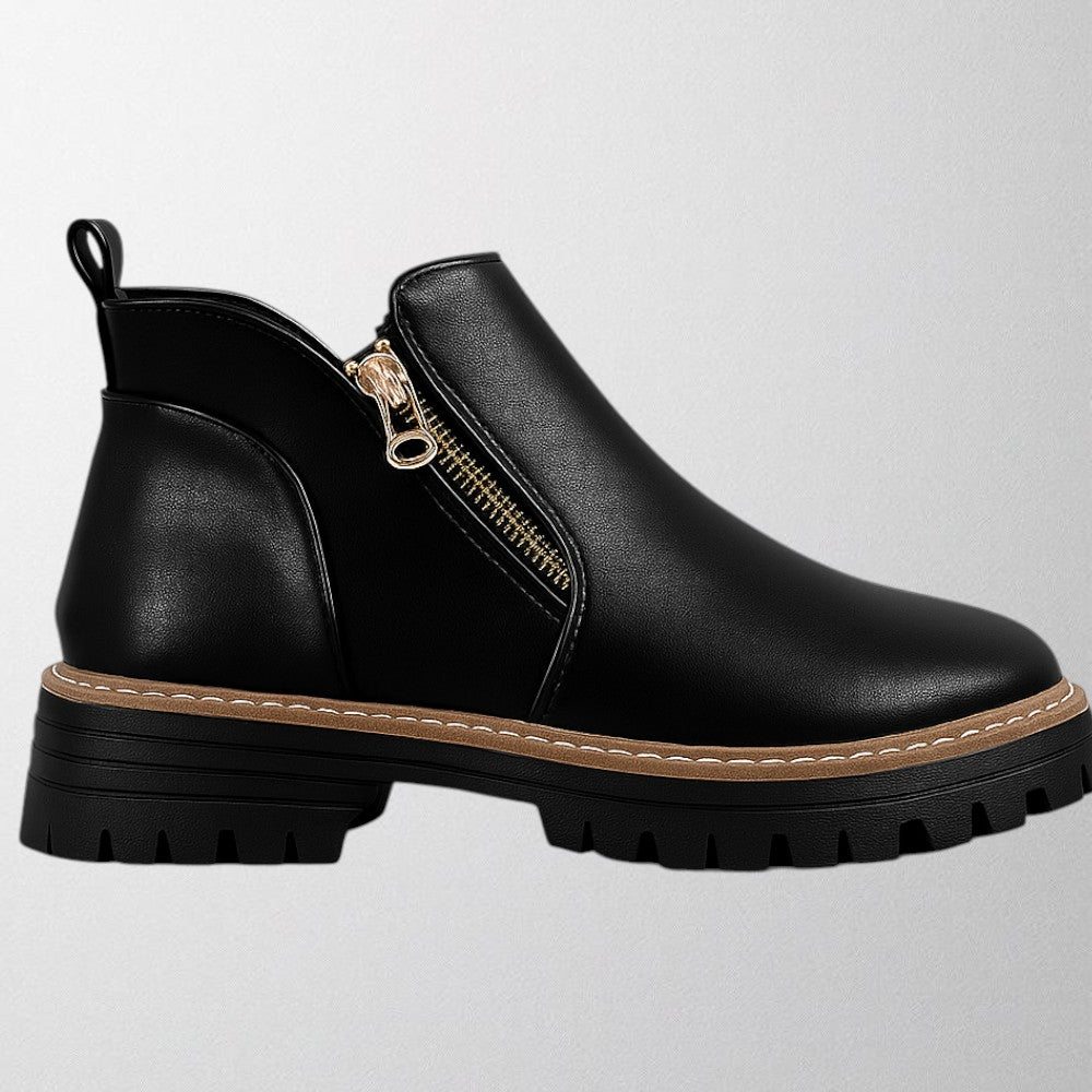 Women's Ankle Boots Rounded Toe Zipper Style