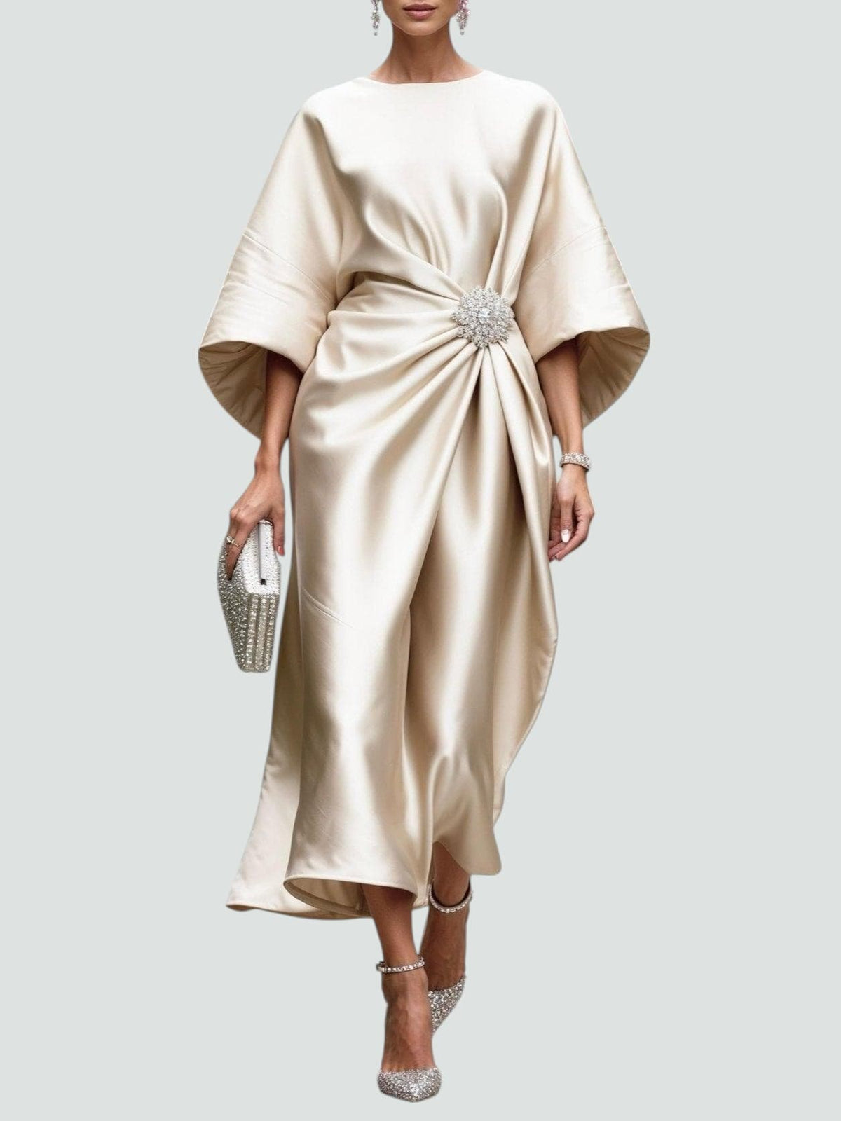 Women's Wrap Dress Bell Sleeves