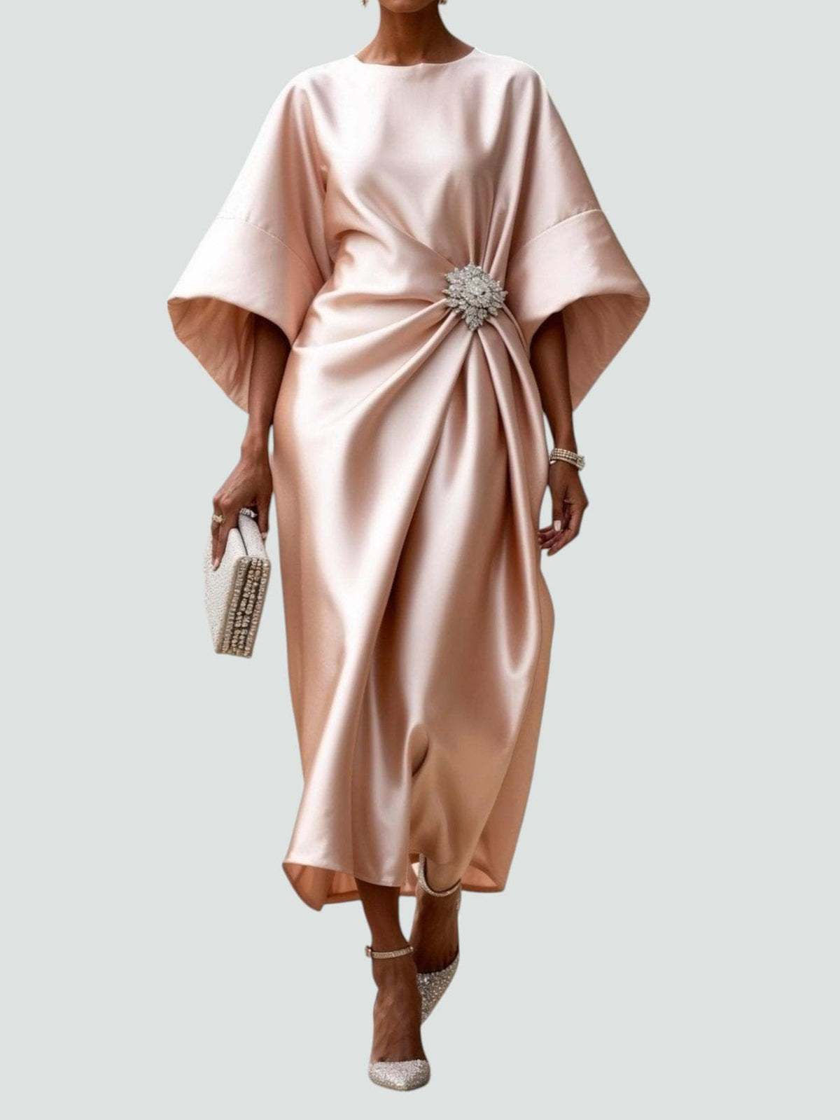 Women's Wrap Dress Bell Sleeves
