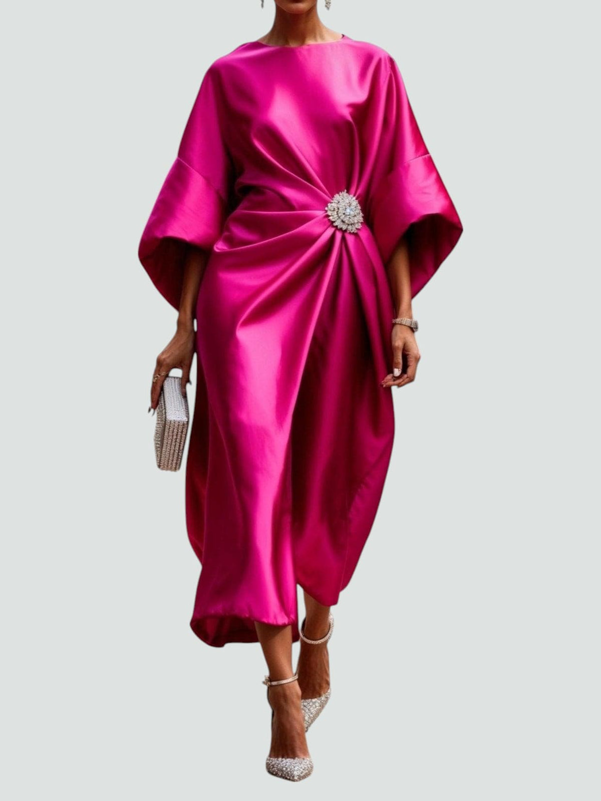 Women's Wrap Dress Bell Sleeves