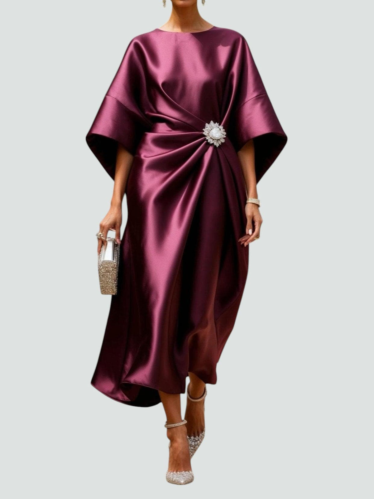Women's Wrap Dress Bell Sleeves