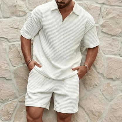 Men's Polo Shirt And Shorts Set