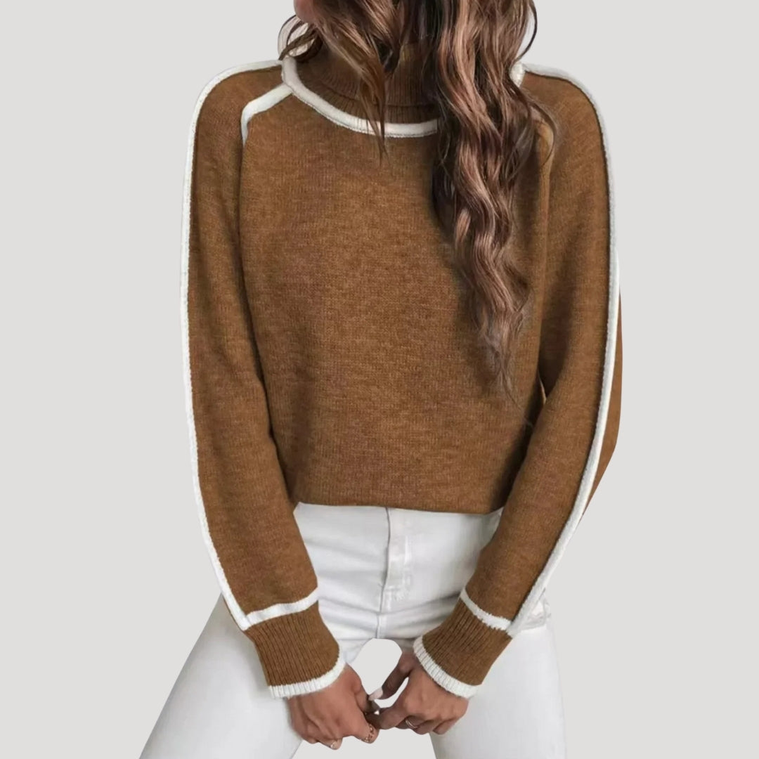 Audrey | Women Spring Contrast Trim Sweater