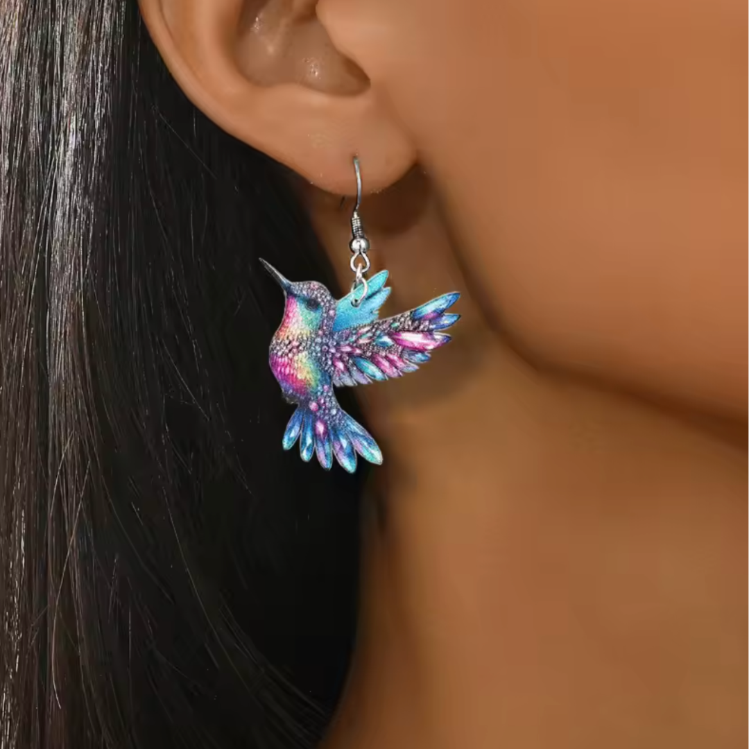 Prism Hummingbird Drop Earrings