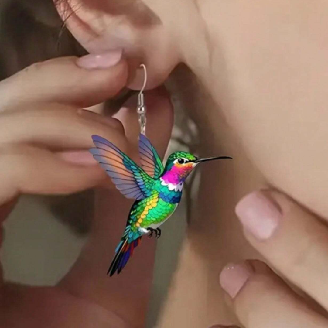 Prism Hummingbird Drop Earrings