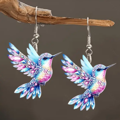 Prism Hummingbird Drop Earrings