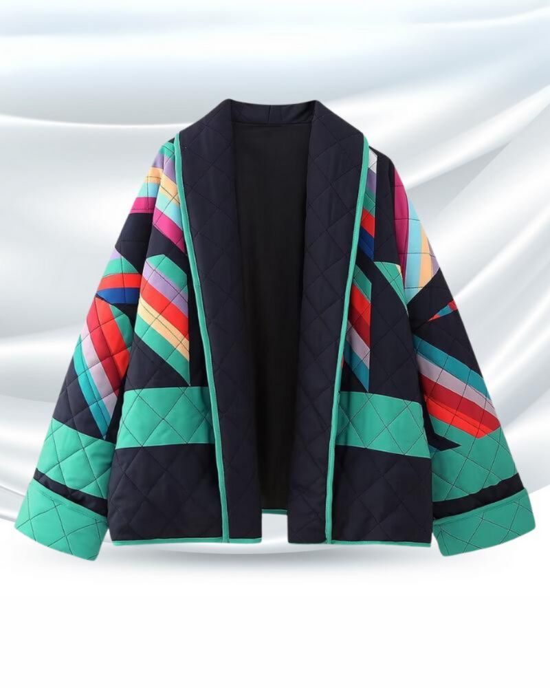 Women's Oversized Color Block Jacket