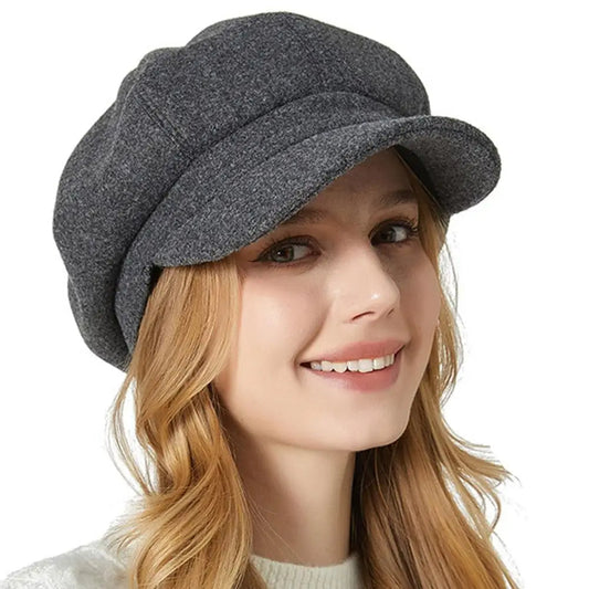 Women's Newsboy Cap Cotton Classic Casual Beige