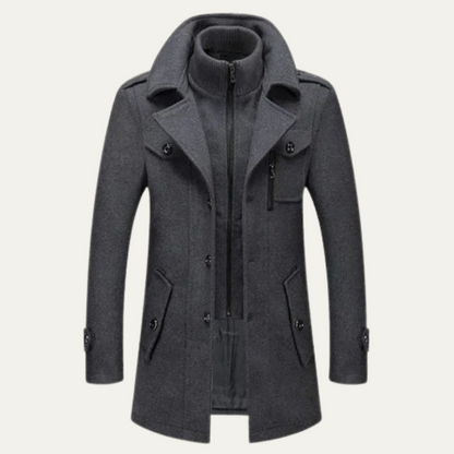 Aberdeen Men's Wool Coat Double Layer