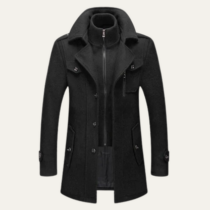 Aberdeen Men's Wool Coat Double Layer