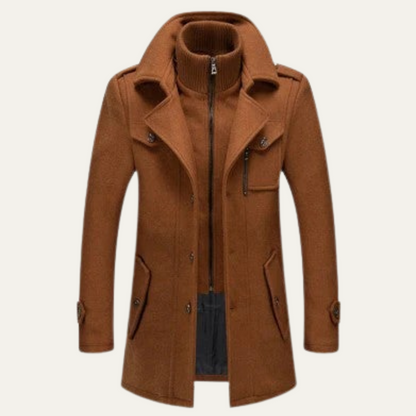 Aberdeen Men's Wool Coat Double Layer