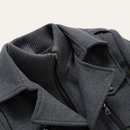 Aberdeen Men's Wool Coat Double Layer