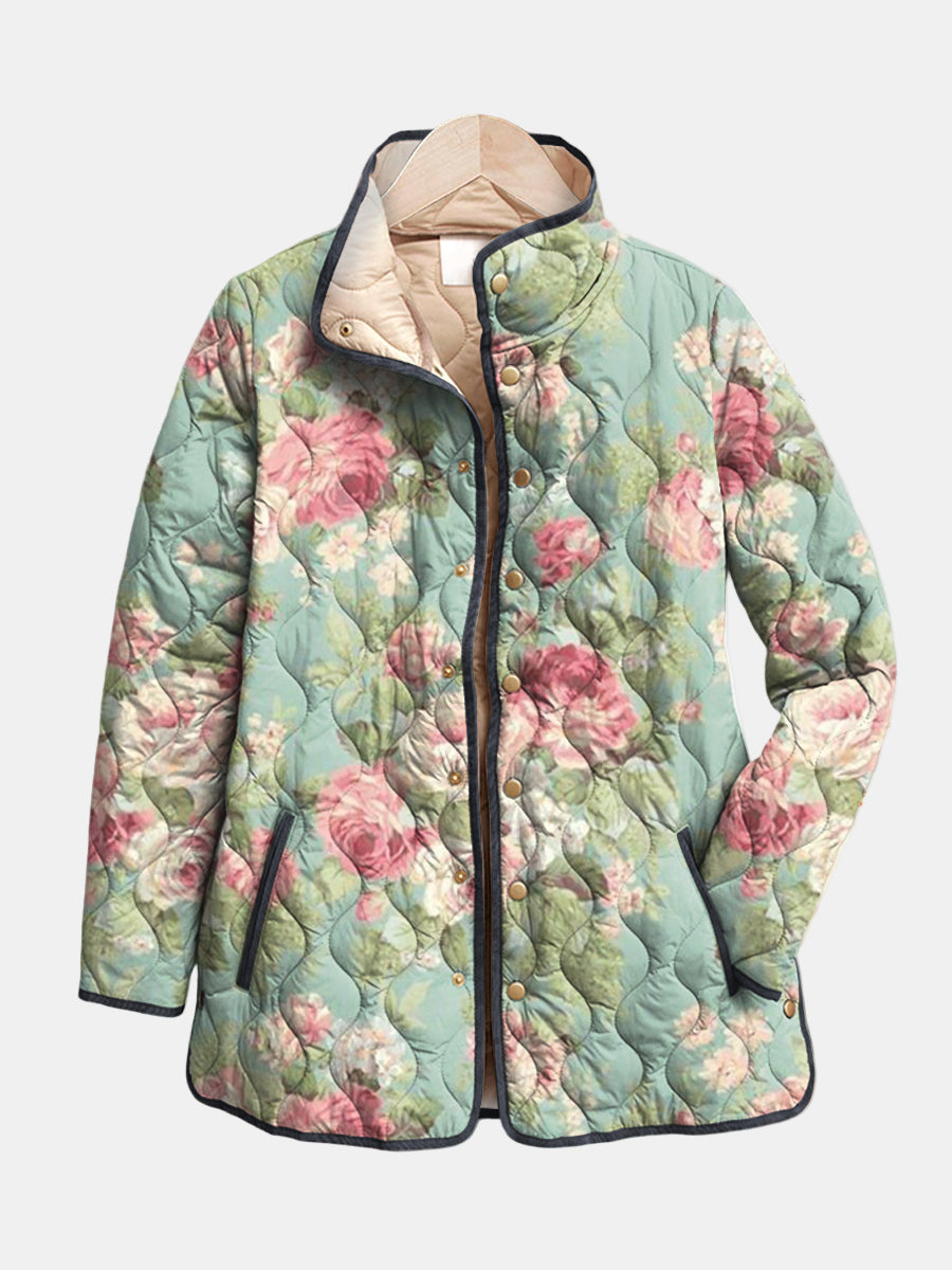 Women's Padded Floral Print Jacket