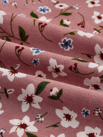 Floral Print Long Sleeve Dress Maxi