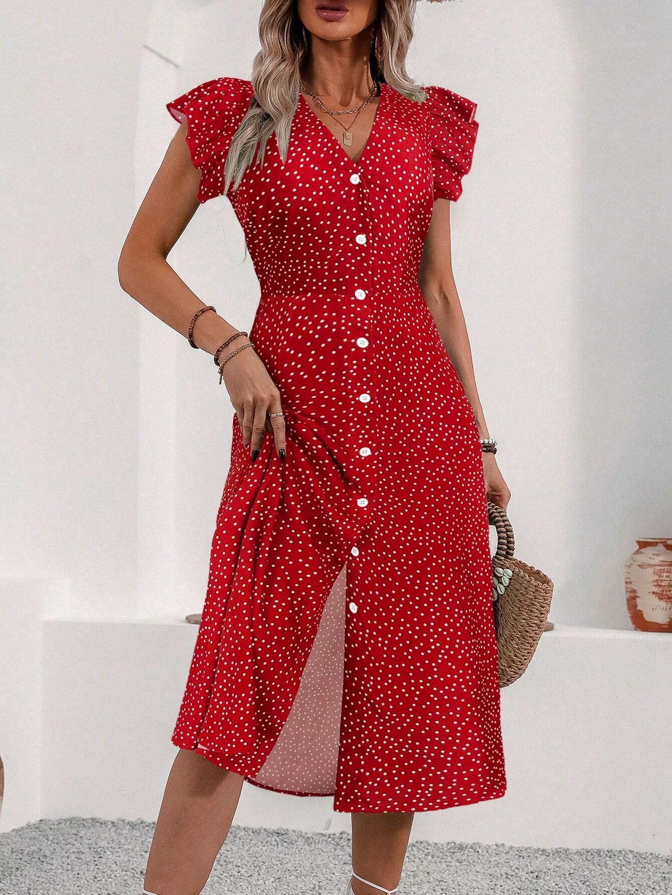 Amy V-Neck Long dress