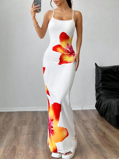 Elegant Floral Print Dress
