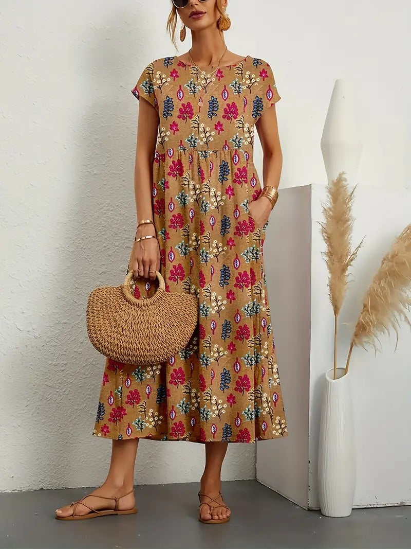 Women's Floral Dress Elegant Occasion Wear