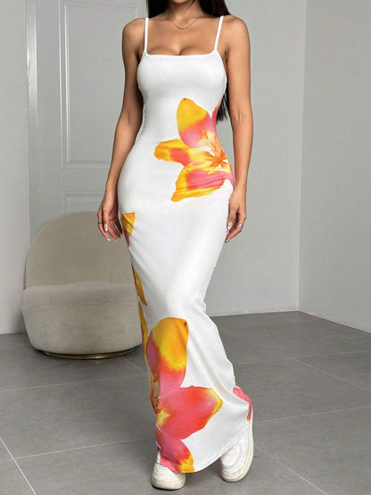 Elegant Floral Print Dress