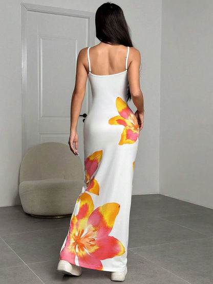 Elegant Floral Print Dress