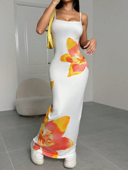 Elegant Floral Print Dress