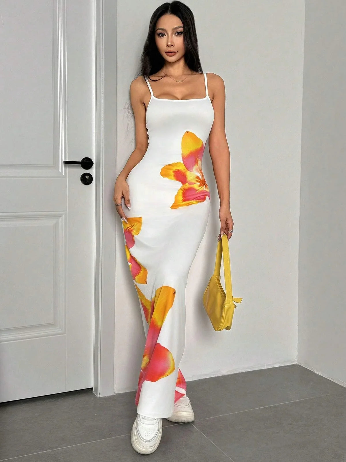 Elegant Floral Print Dress