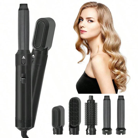 4-In-1 Hair Styler Curler Straightener Brush