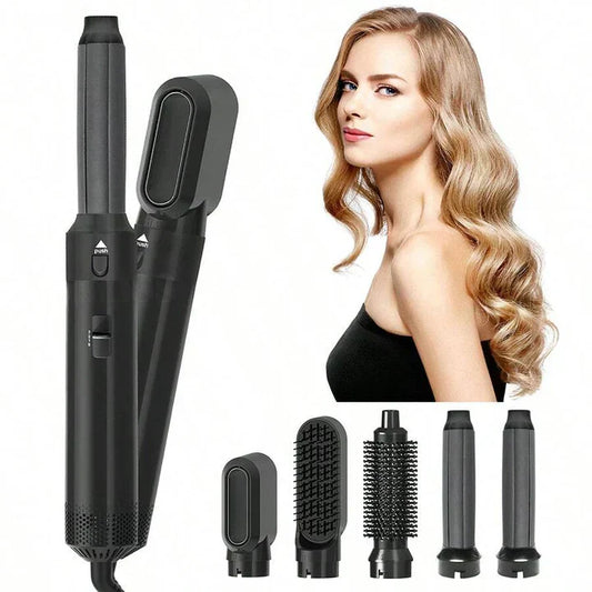 4-In-1 Hair Styler Curling Straightening Brush