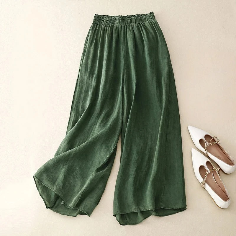 Women's Wide Leg Elastic Waist Flowy Pants