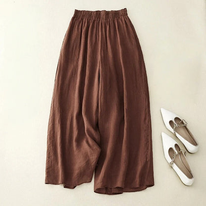 Women's Wide Leg Elastic Waist Flowy Pants