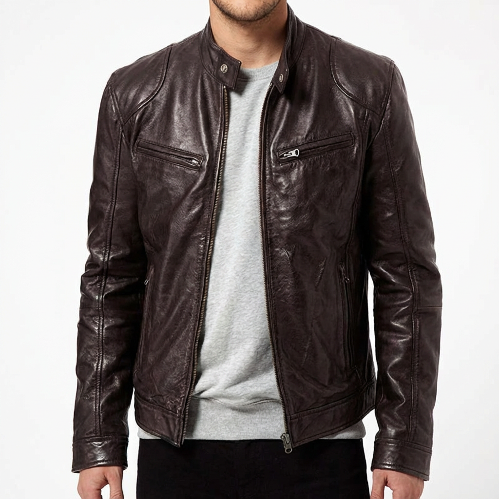 Leather Biker Jacket Vienna Style