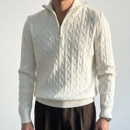 Merino Quarter Zip Sweater