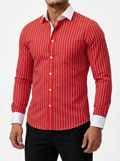 Serafina Women's Cotton Striped Knit Shirt