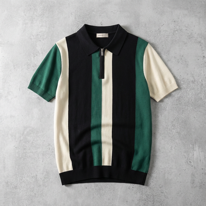 Men's Knit Zip Polo Shirt