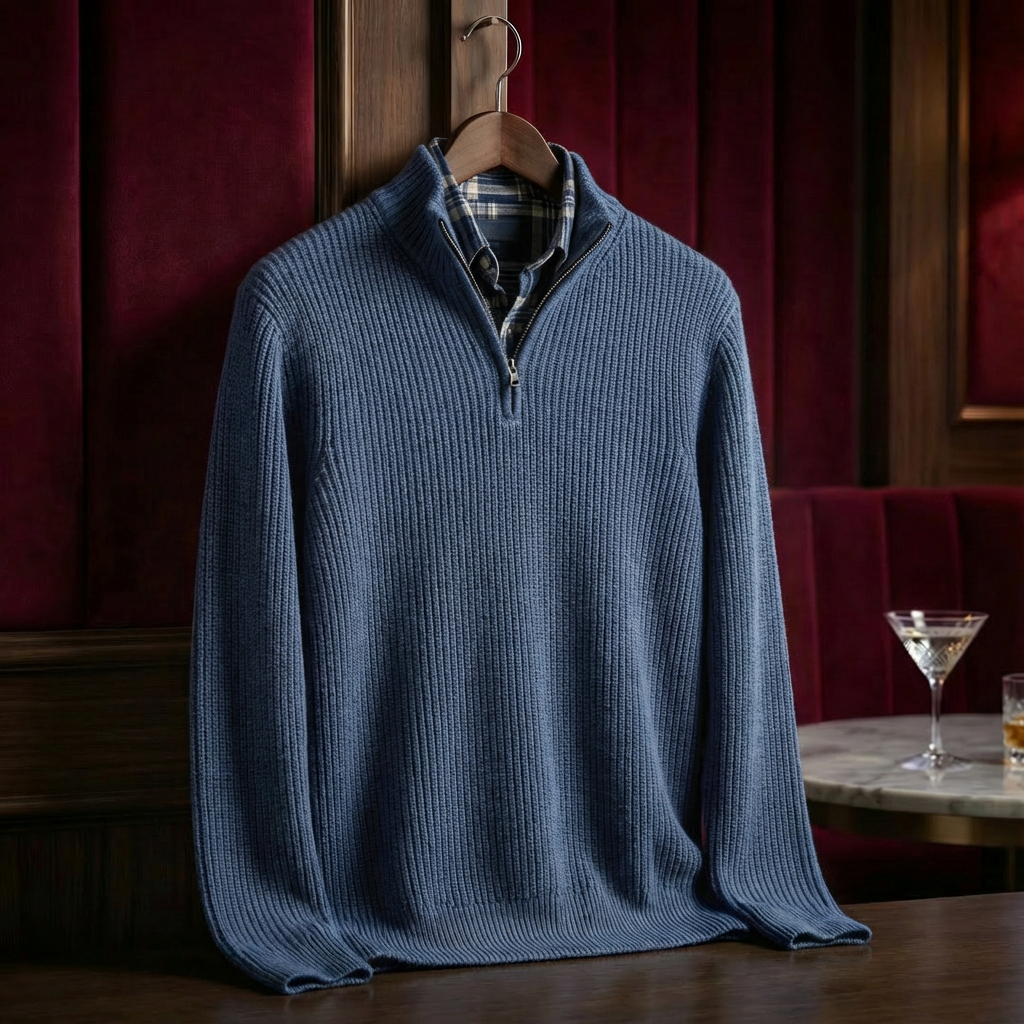 Cotton Knit Sweater Grey
