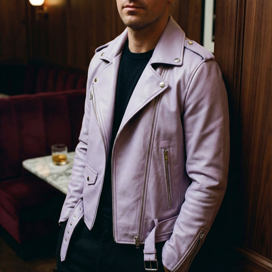 Men's Leather Moto Jacket