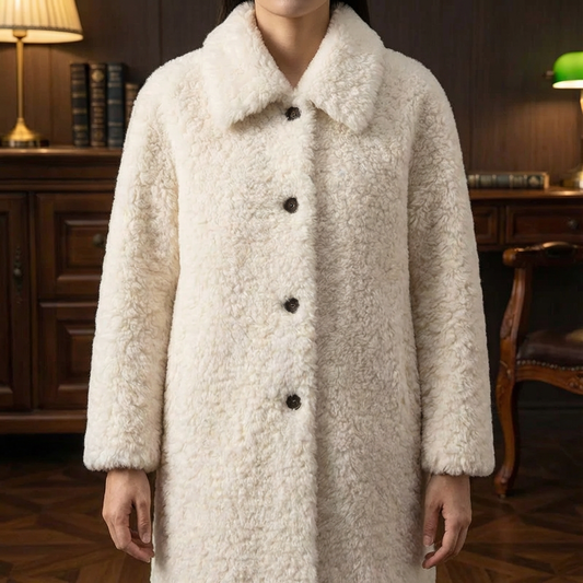 Faux Fur Coat Women's Synthetic Tan